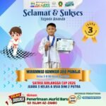 Selamat dan sukses kepada Ananda Muhammad Hammam Abid Pranaja atas prestasinya meraih Juara 3 Ke